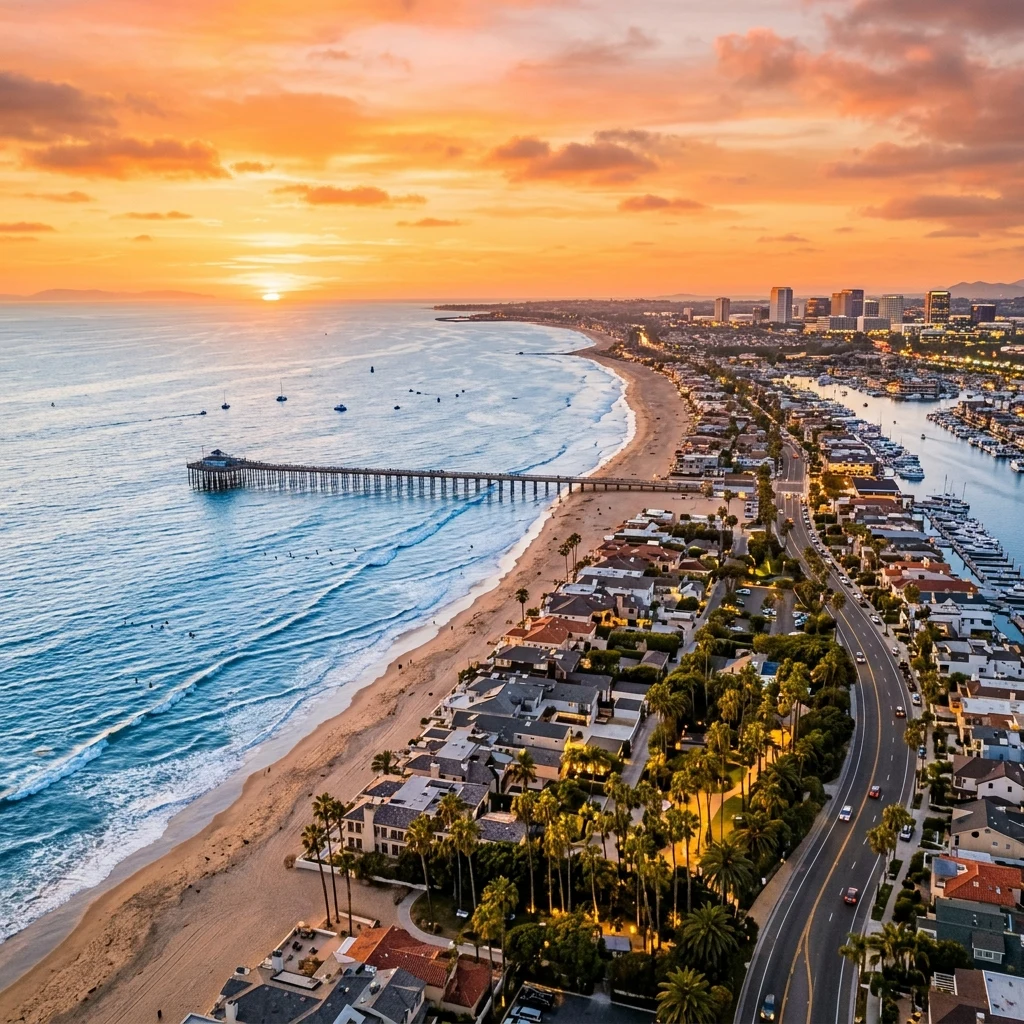 Orange County California coastline
